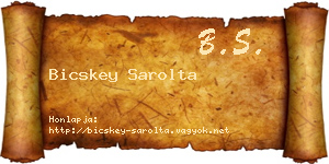 Bicskey Sarolta névjegykártya