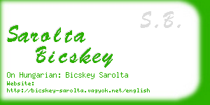 sarolta bicskey business card